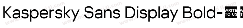 Kaspersky Sans Display Bold字体转换